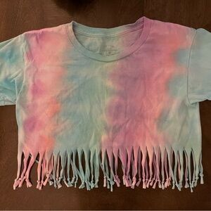 Tie-Dye Fringe T-Shirt
